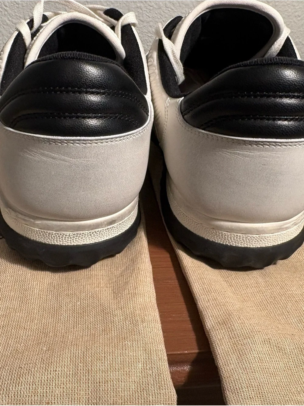 Gucci MAC80 Off White Black Leather Sneakers Size 13 Men's Athletic